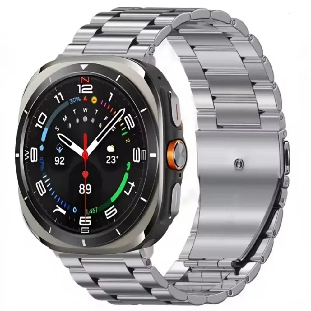 Roestvrijstalen Horlogeband 22cm Verstelbaar Schakelband Metaal Smartwatch Polsband Universeel Compatibel