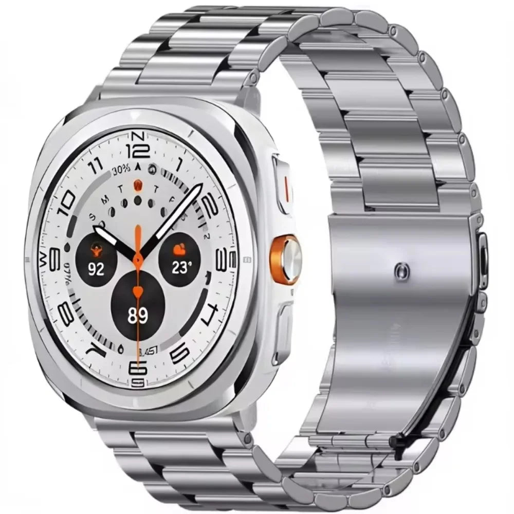 Roestvrijstalen Horlogeband 22cm Verstelbaar Schakelband Metaal Smartwatch Polsband Universeel Compatibel