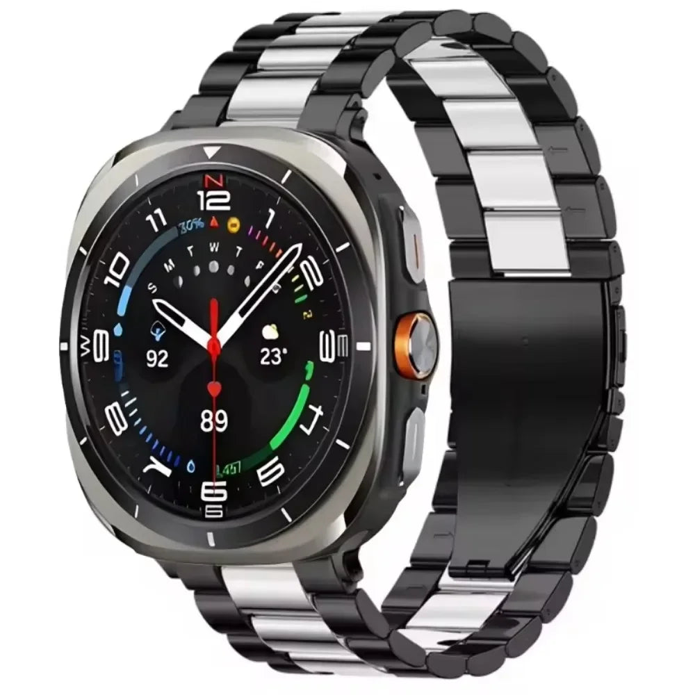 Roestvrijstalen Horlogeband 22cm Verstelbaar Schakelband Metaal Smartwatch Polsband Universeel Compatibel