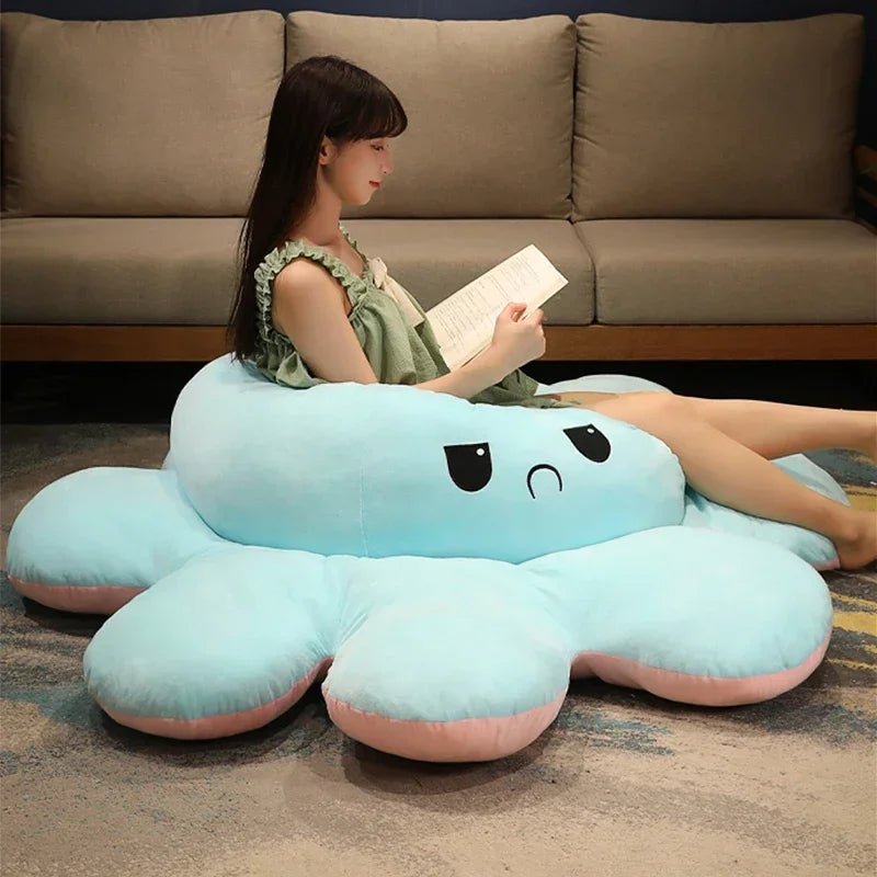 Wendbare Octopus Knuffel XXL 90-130cm Polyester Pluche Emotie Speelgoed Decoratie Kinderkamer Slaapkamer