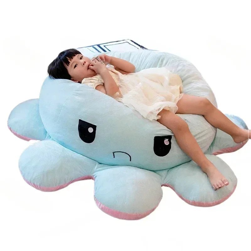 Wendbare Octopus Knuffel XXL 90-130cm Polyester Pluche Emotie Speelgoed Decoratie Kinderkamer Slaapkamer