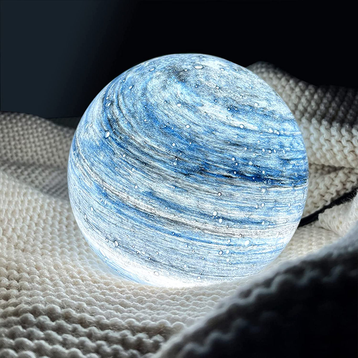 Maanlamp Glas 12 15 cm LED 16 Kleuren USB Tafellamp Slaapkamer Woonkamer Sfeerverlichting Nachtlamp