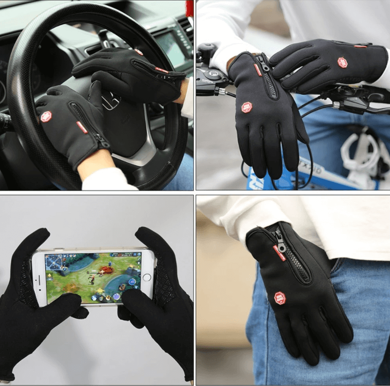Waterbestendige en Winddichte Handschoenen - Zachte Fleece Voering Thermo Touchscreen Compatibel - Unisex Winter Handschoenen Outdoor Sport Fietsen Wandelen