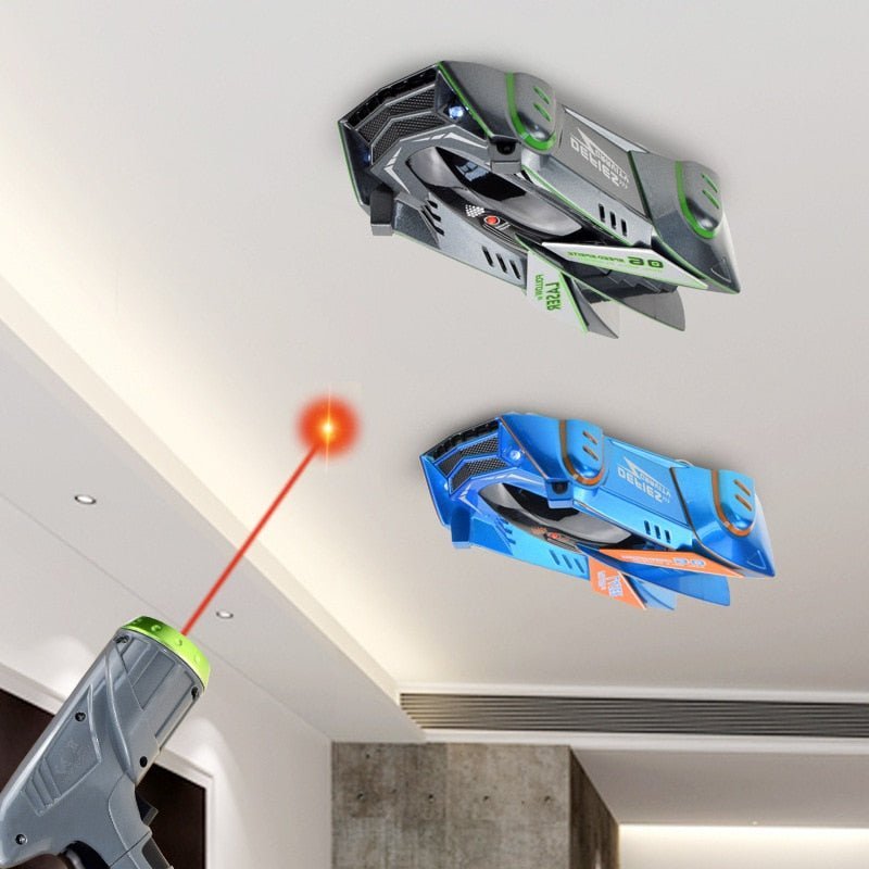 Wandklimmende Bestuurbare Auto met Laserbesturing - Plafond Muur Vloer RC Raceauto met LED Verlichting