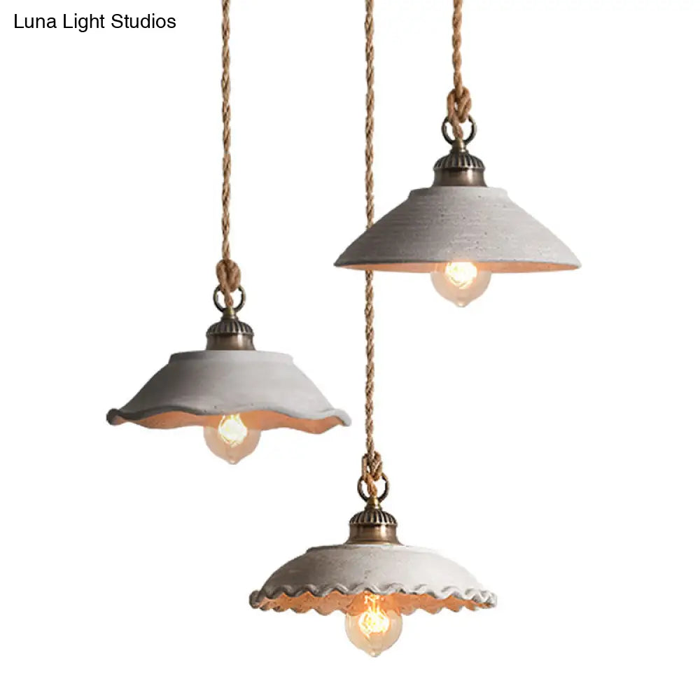 Betonnen Hanglamp Grijs Eetkamer Minimalistisch Design Plafondverlichting Scandinavisch Industrieel E27