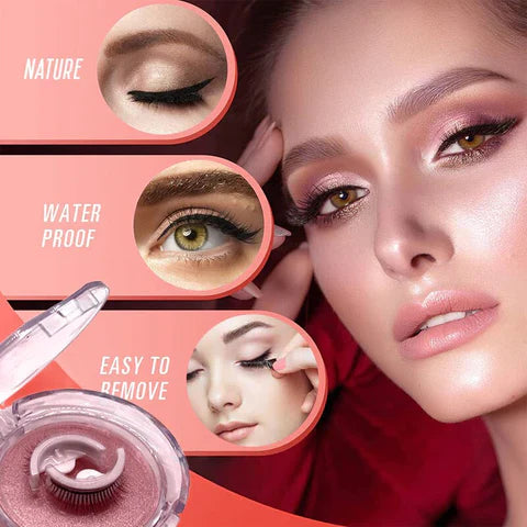 Zelfklevende Kunstwimpers met Herbruikbare Kleefstrips - 3 Seconden Bevestiging zonder Lijm voor Natuurlijke Look