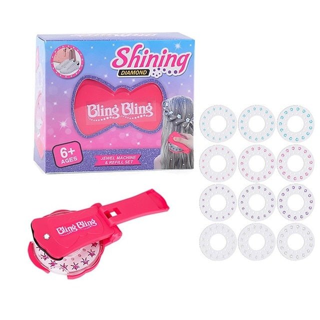 Haaraccessoire Applicator met Glinsterstenen voor Kinderen en Volwassenen Inclusief Sterren en Bloemen