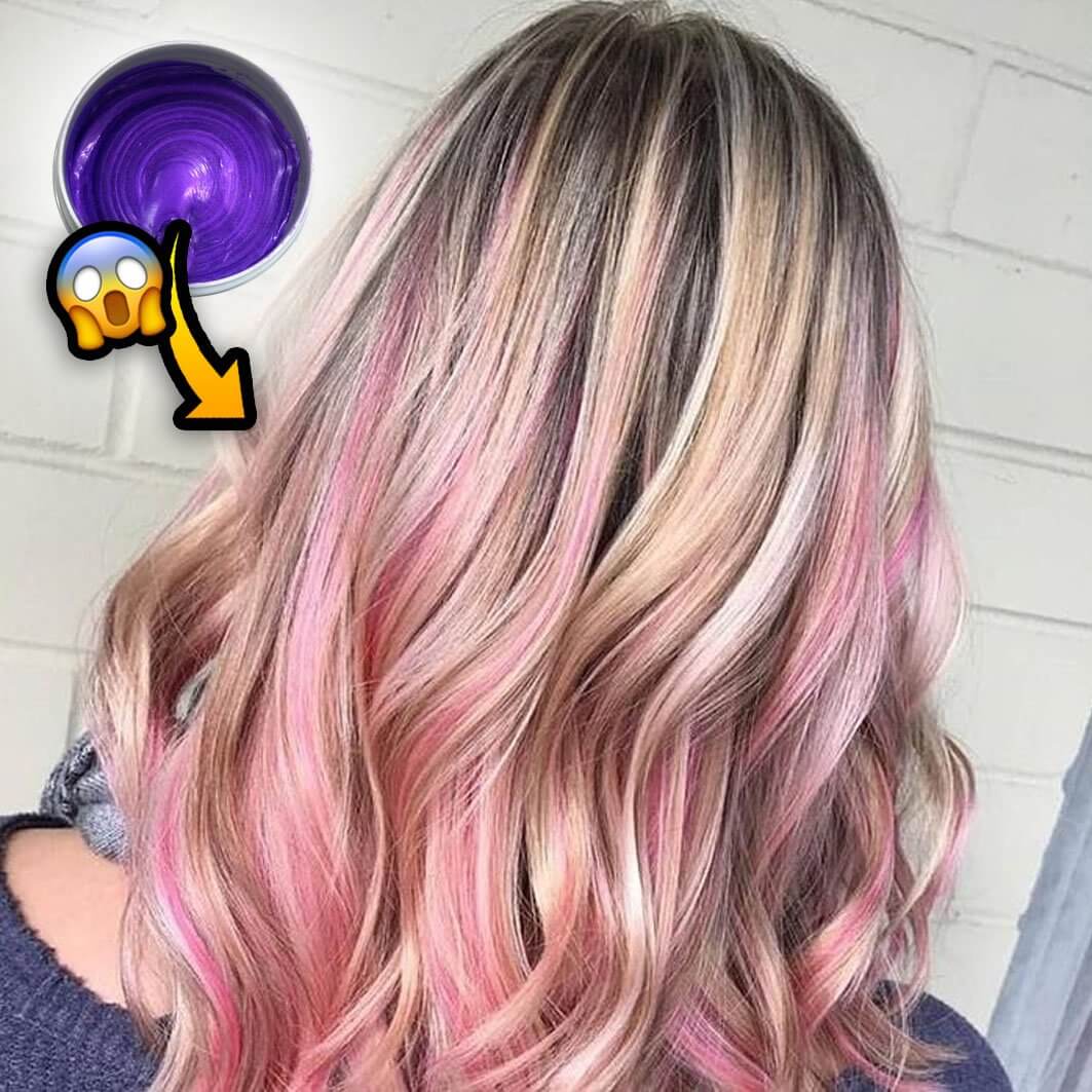 Styling Haarwas - Tijdelijke Kleur Styling Wax voor Natuurlijke Haarverf