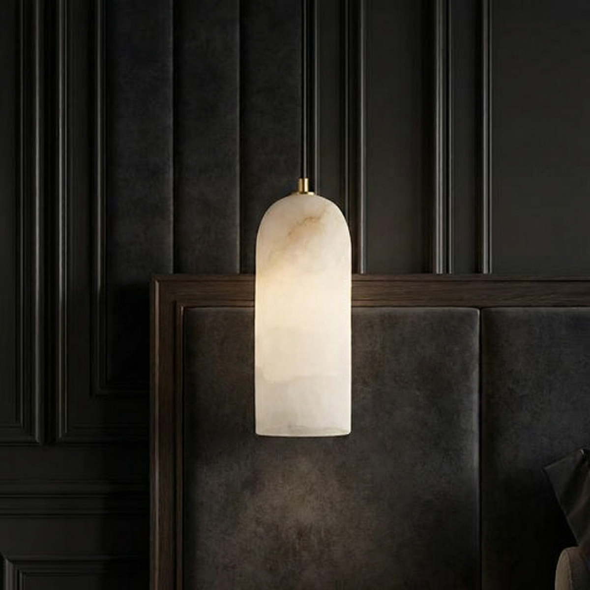 Marmeren Hanglamp met Koperen Afwerking - Moderne Scandinavische Verlichting
