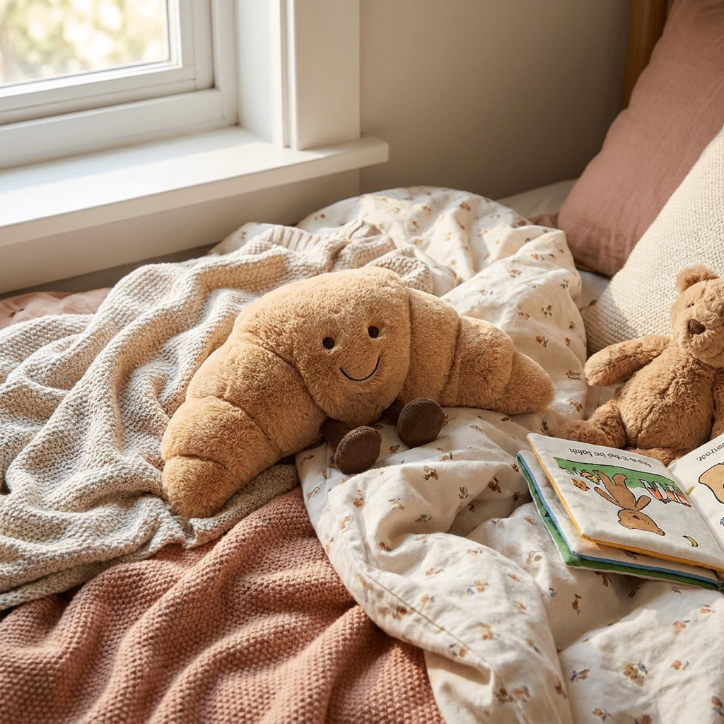 Zacht pluche knuffelbrood in speelse vormen voor kinderen en volwassenen