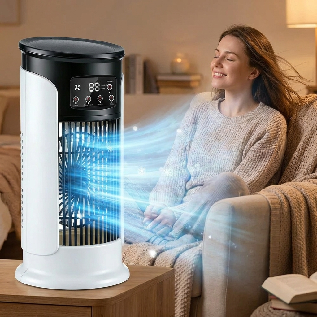 Compacte 3-in-1 Toren Luchtkoeler met Stille Werking en 6 Snelheden