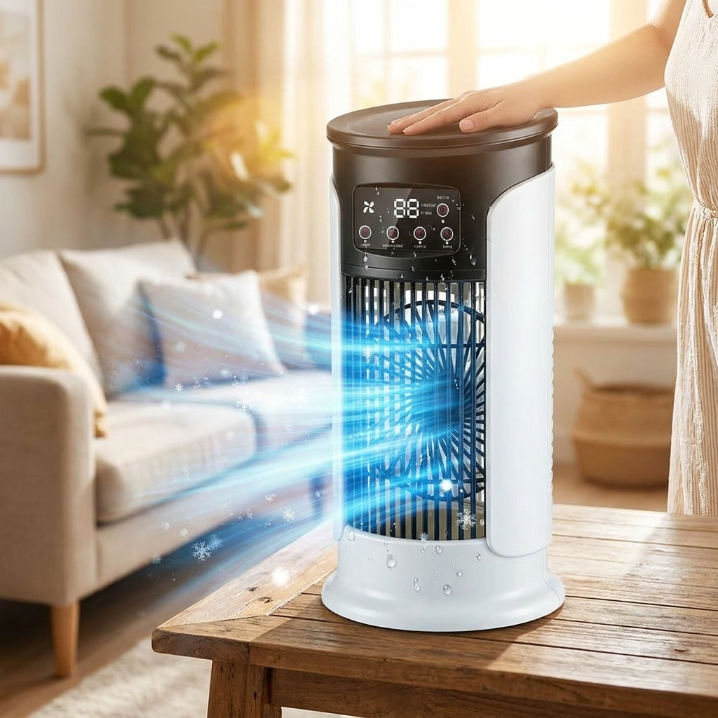 Compacte 3-in-1 Toren Luchtkoeler met Stille Werking en 6 Snelheden