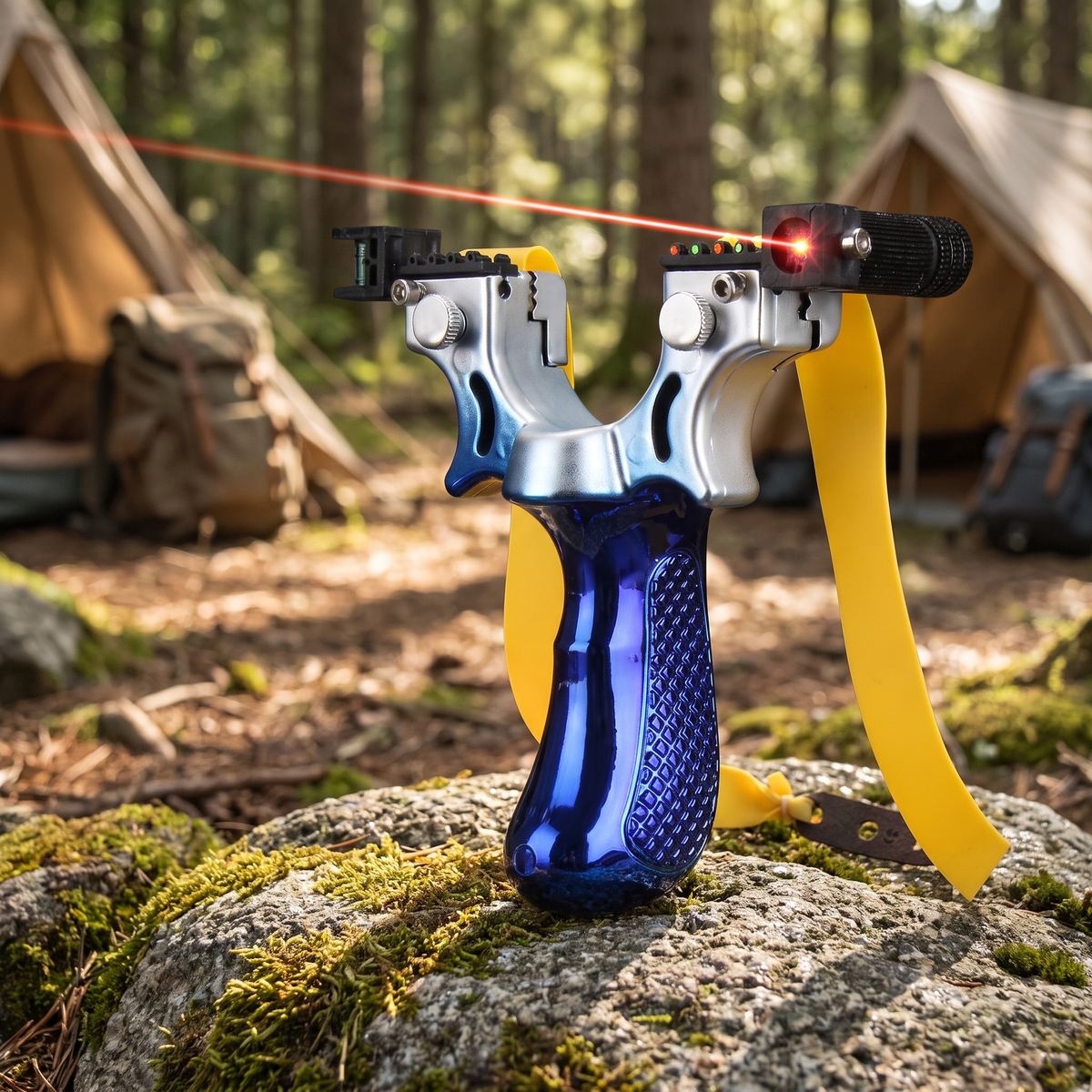 Slingshot Metaal met Laser Verstelbaar Handvat Camping