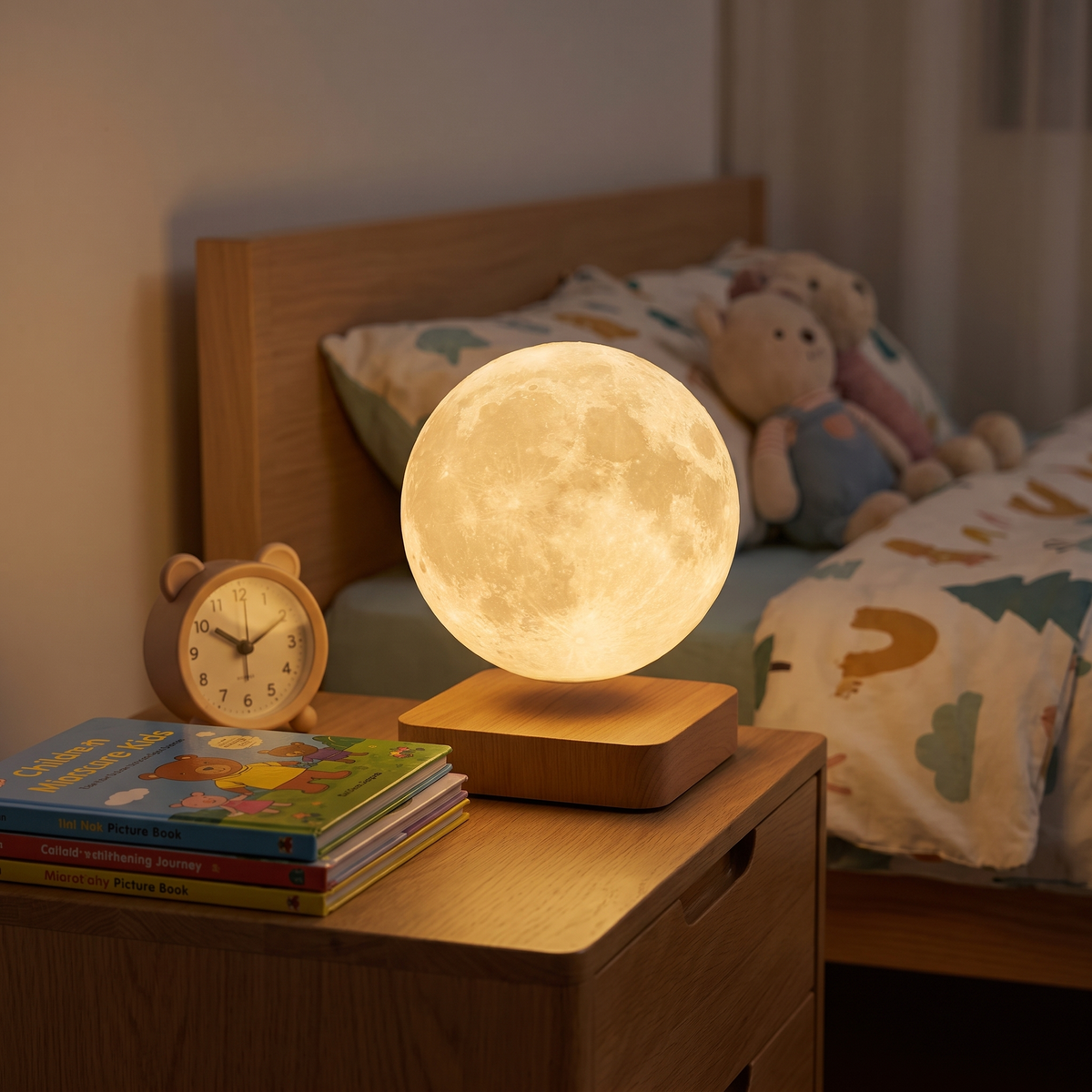 Nachtlamp Kinderkamer Maan LED Dimbaar Draadloos Oplaadbaar Maanlamp Sfeerverlichting Slaapkamer