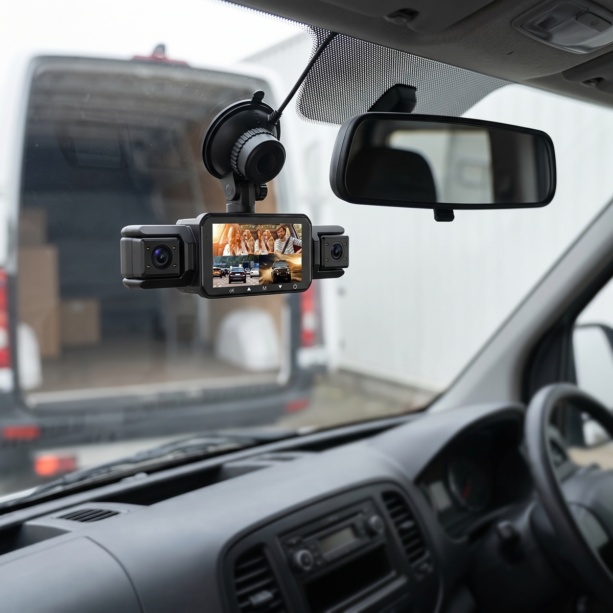 Dashcam Bestelbus 4 Camera's 1920P Nachtzicht Parkeerbewaking WiFi