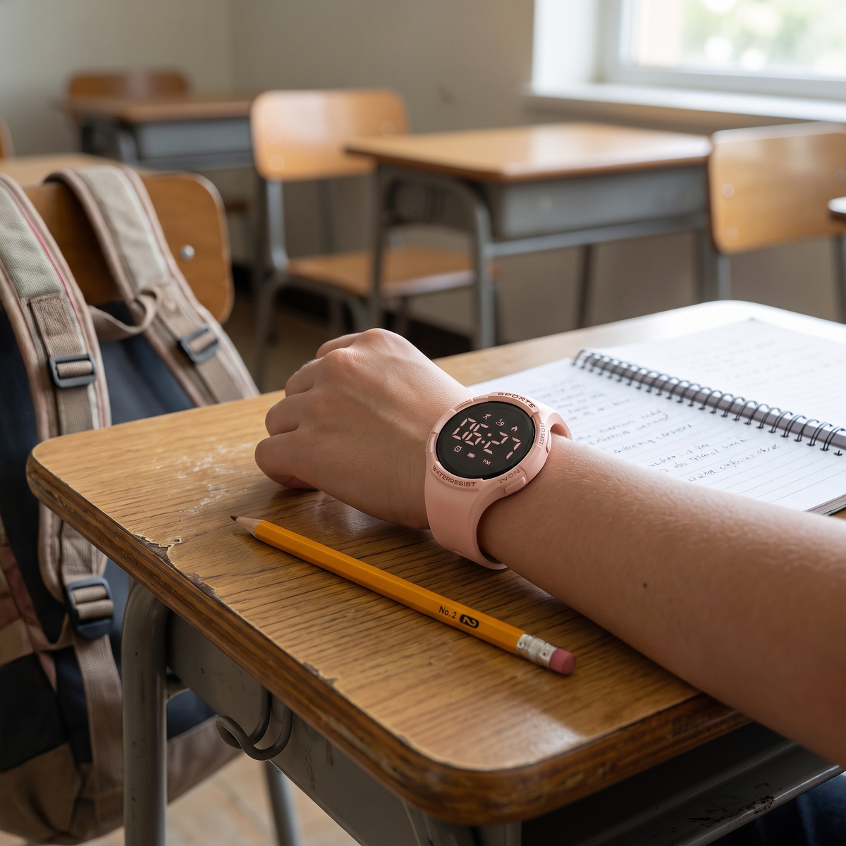Smartwatch School Stappenteller Slaapoverzicht Bluetooth USB-C