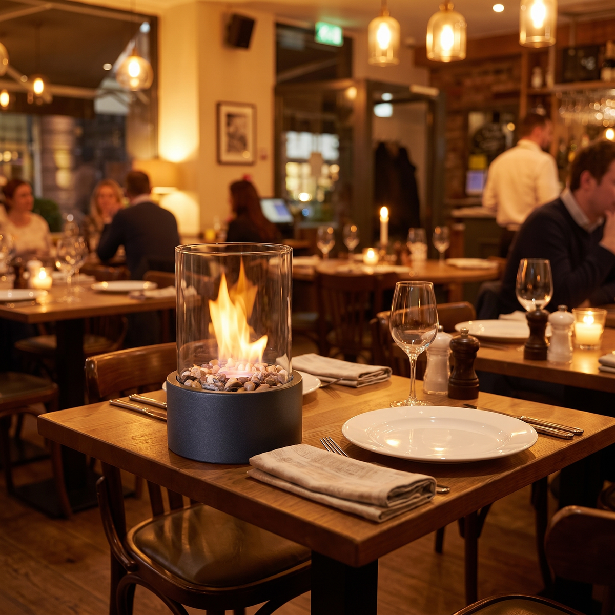 Draadloze Tafellamp Restaurant 15 Uur Accu USB Dimbaar 3 Standen