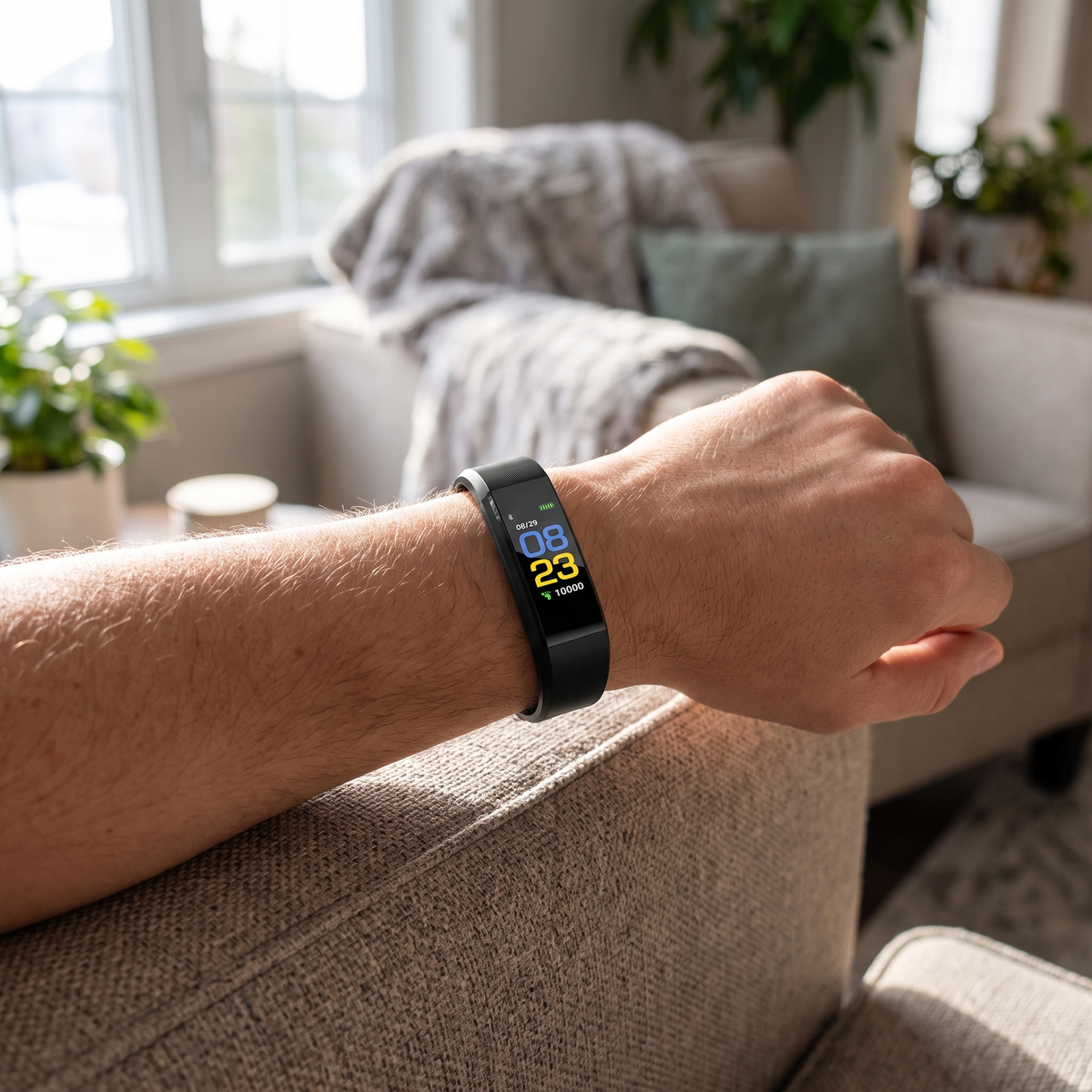 Smartwatch met Valdetectie en Automatisch Alarm Hartslagmeter Bloeddrukmeter Zuurstofmeting Spatwaterdicht Groot Display