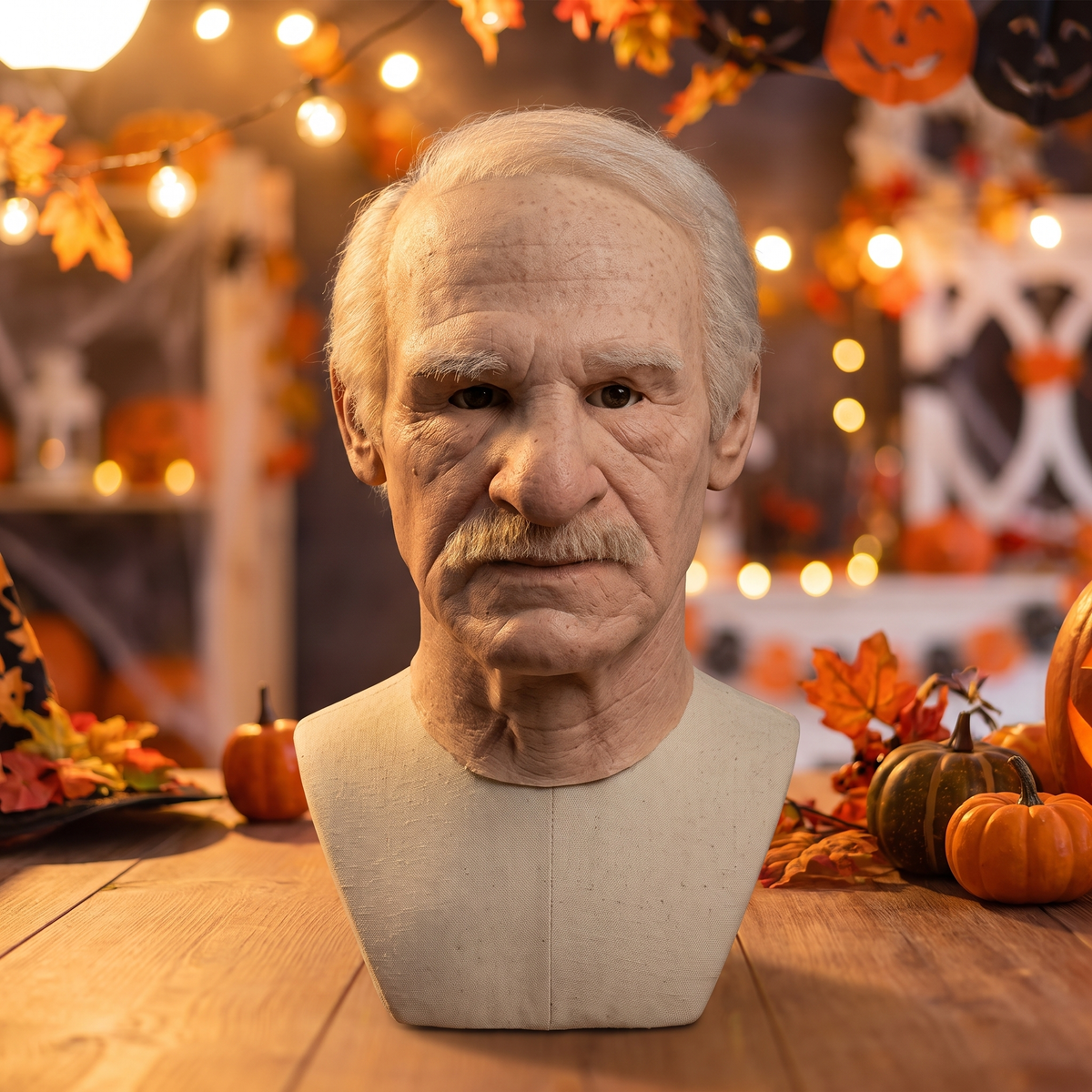 Latex Masker Volledig Hoofd Halloween 100 Procent Natuurlatex met Haren Bewegelijke Mond Universele Pasvorm