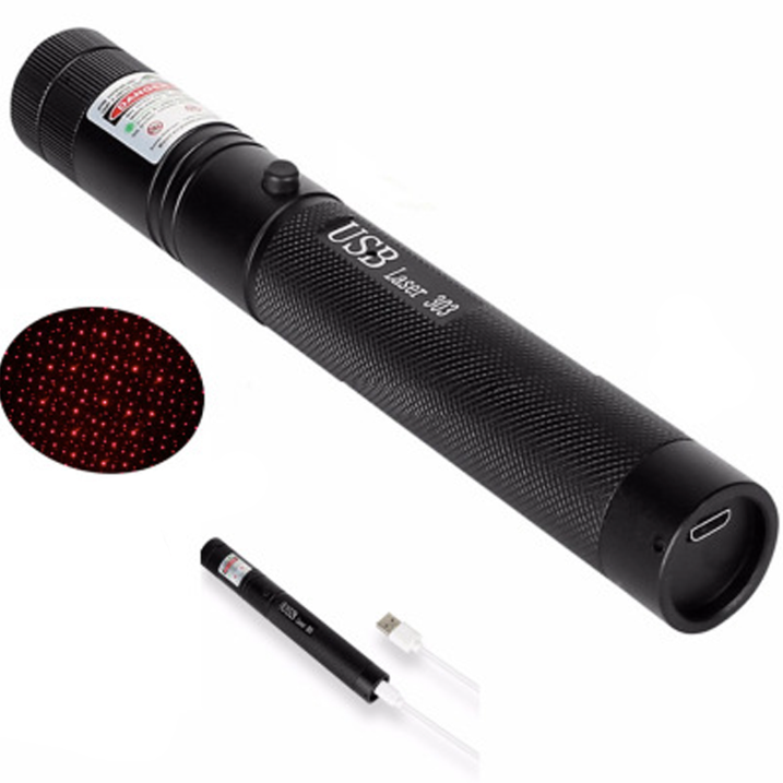 Krachtige Laserpointer Zaklamp met Instelbare Focus en USB Oplaadbaar - Bereik tot 10.000 Meter