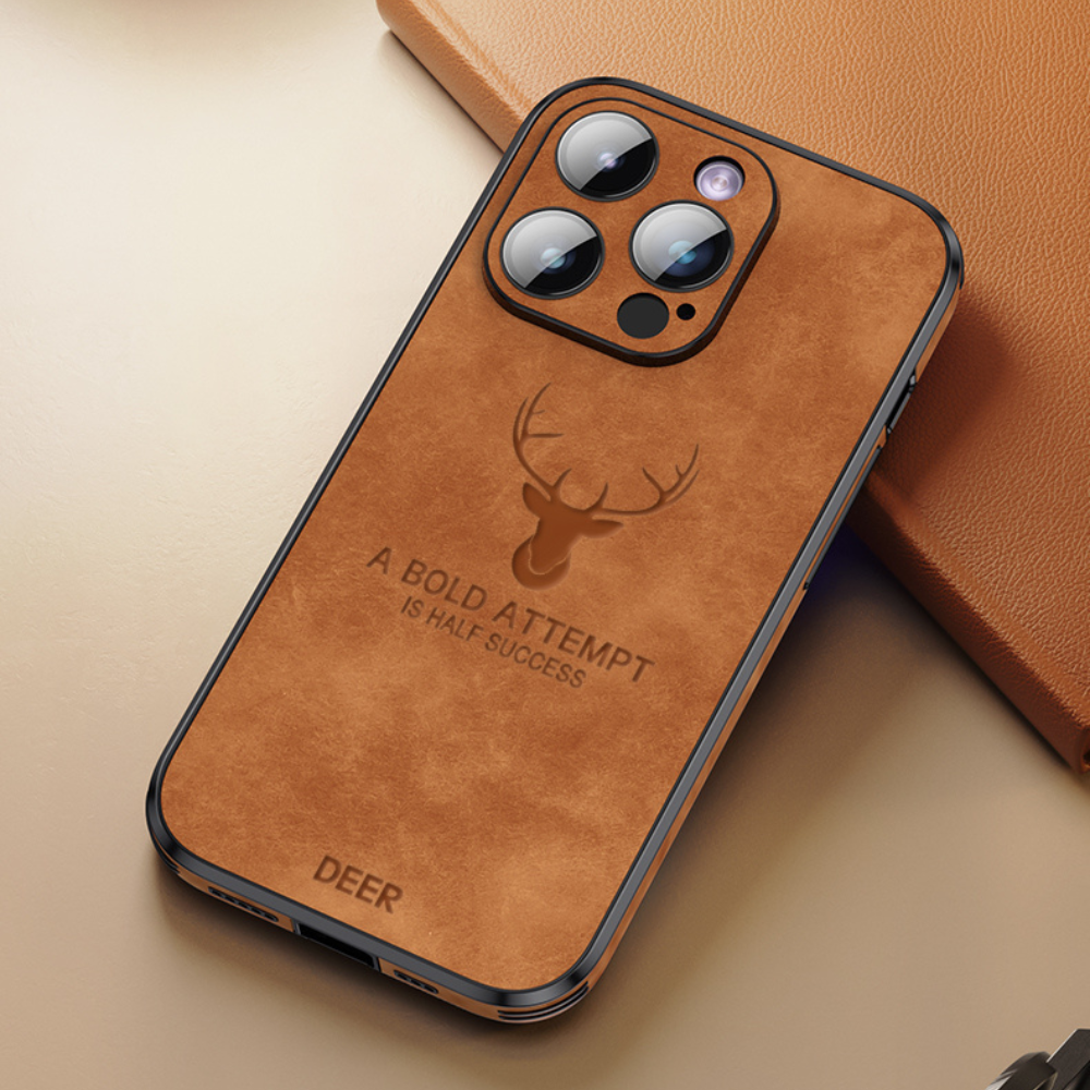Smartphone Hoesje in Leerlook - Slank Design met Valbescheming & MagSafe-Compatibiliteit voor iPhone 16/15/14/13/12