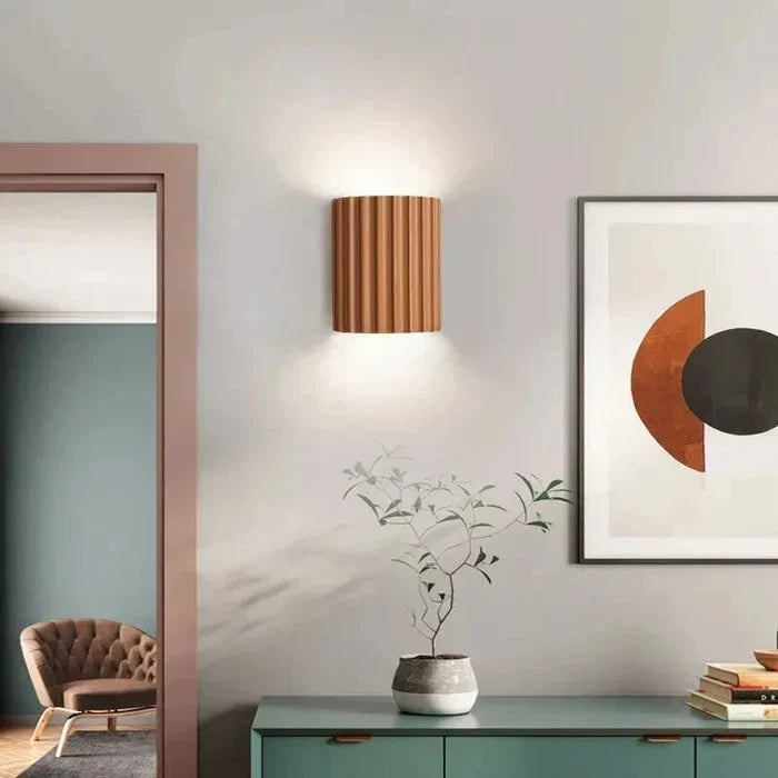 Wandlamp Resin Sculptuur Golvend Nordisch Wit Groen Grijs Slaapkamer Hal