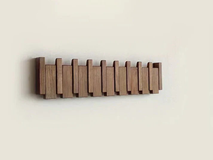 Decoratieve Wandkapstok Hout Piano-Design 4-8 Haken Hallway Organizer Scandinavisch Interieur Garderobe