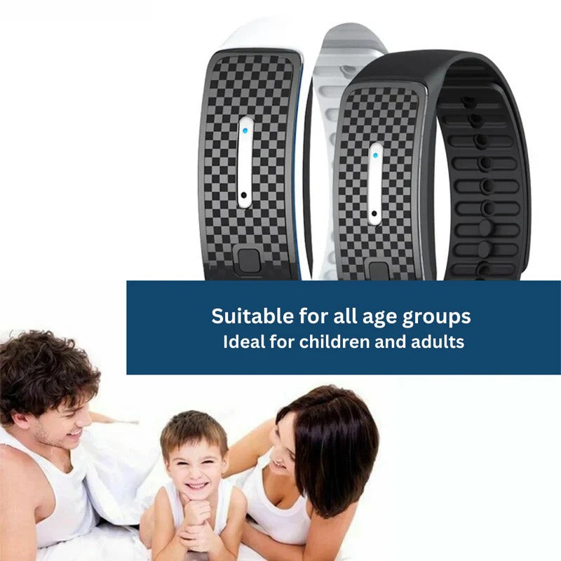Anti-Muggen Armband Ultrasonisch Afweersysteem Oplaadbaar Waterdicht Verstelbaar Outdoor Camping Wandelen