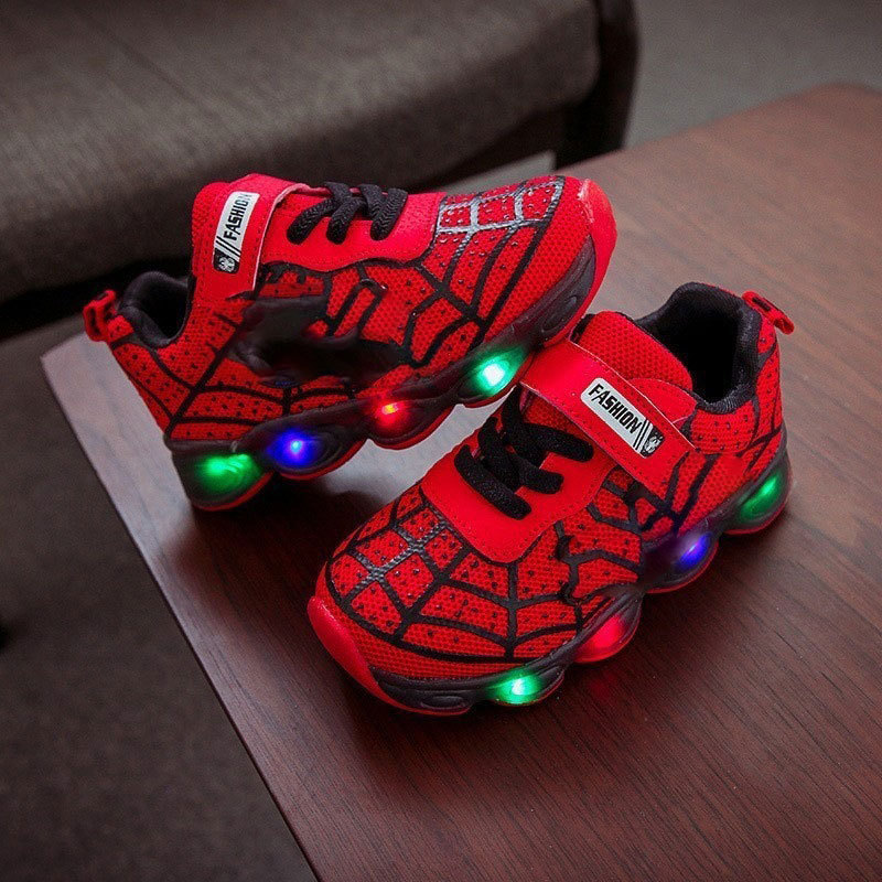 LED Kindersneakers met Verlichting - Ademende Sportschoenen met Klittenband voor Avontuurlijke Jongens en Meisjes