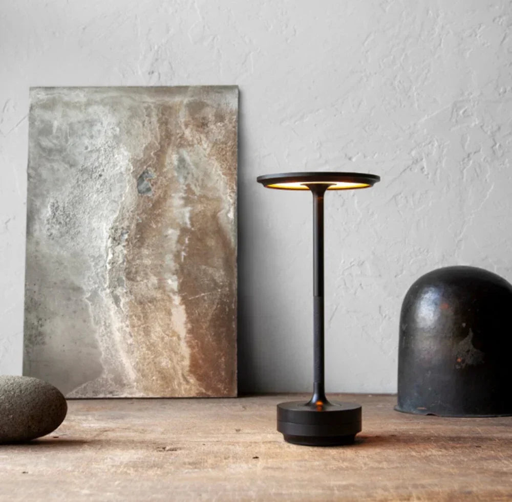 Dimbare Tafellamp Oplaadbaar Waterbestendig Metaal Touch Bediening Draadloos LED Sfeerverlichting Sfeerlamp