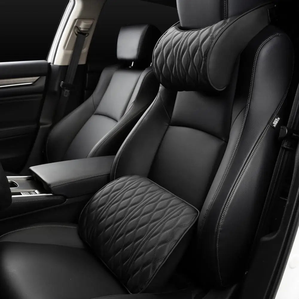 Ergonomische Autokussen Set voor Nek en Rug - Memory Foam Ondersteuning voor Lange Ritten en Dagelijks Gebruik