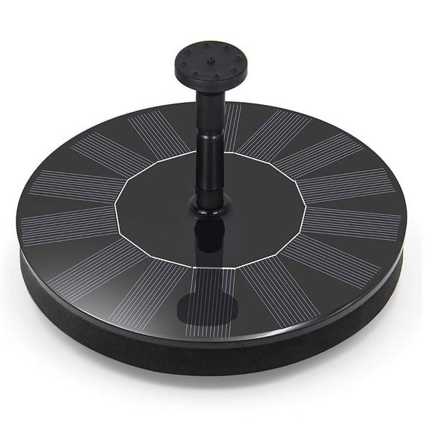 Zonne-energie Waterfontein Rond 17,5cm Zwart Drijvend Tuindecoratie Vogelbad Vijver Cascadepomp Tuin Waterornament