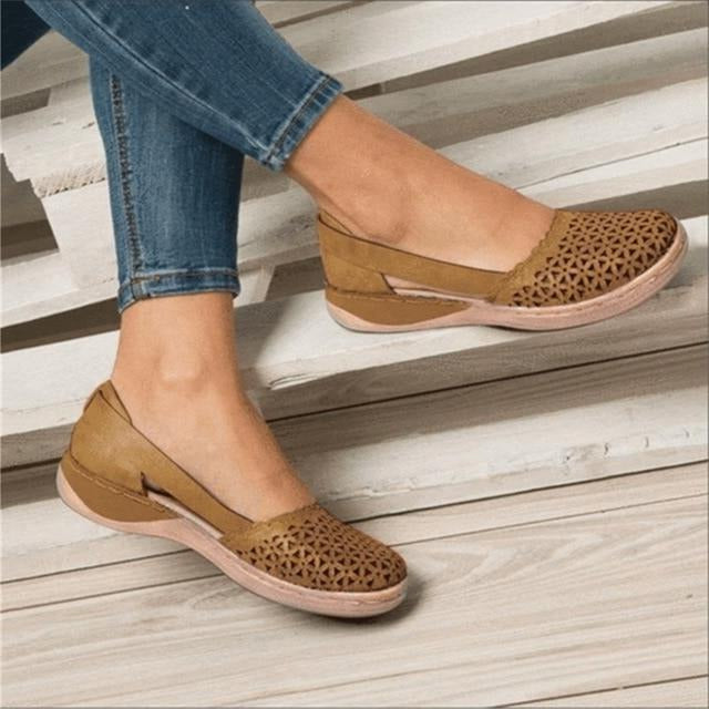 Dames Ballerina's met Verbreed Teengedeelte voor Hallux Valgus Comfortabele PU Leren Platte Schoenen Dagelijks