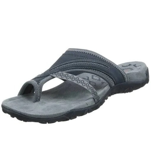 Orthopedische Dames Sandalen met Kruisbanden Voetsteun en Teenspreider voor Dagelijks Comfort Casual Zomer