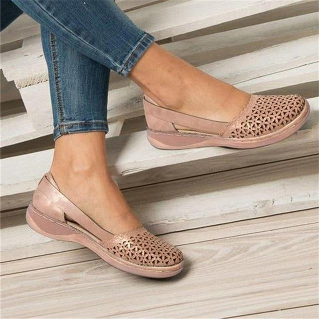 Dames Ballerina's met Verbreed Teengedeelte voor Hallux Valgus Comfortabele PU Leren Platte Schoenen Dagelijks