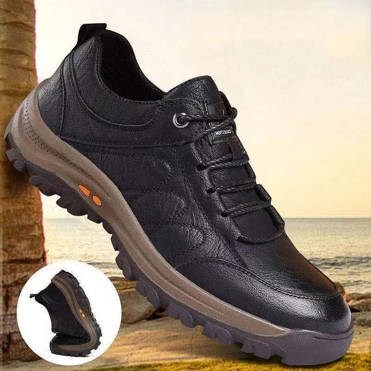 Herenschoenen Leer Handgestikt Antislip Boogondersteuning Ademend Comfort Loafers Dagelijks Gebruik Casual