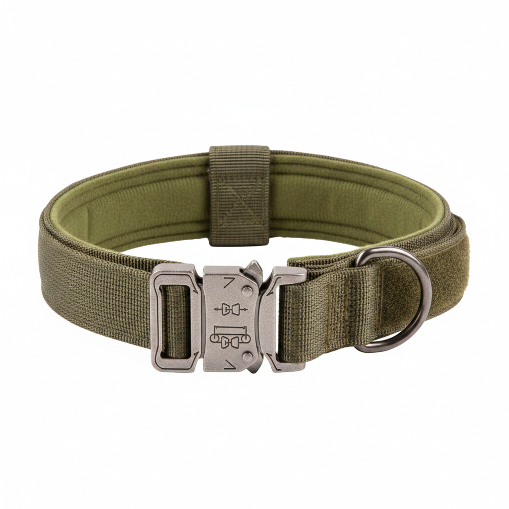 Verstelbare Hondenhalsband met Handvat en Zachte Vulling voor Actieve Honden Training Wandelen Controle