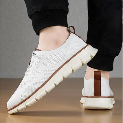 Orthopedische Herenschoen Lichtgewicht Gebreid Ademend Zwart Beige Blauw Zakelijk Casual Wandelcomfort