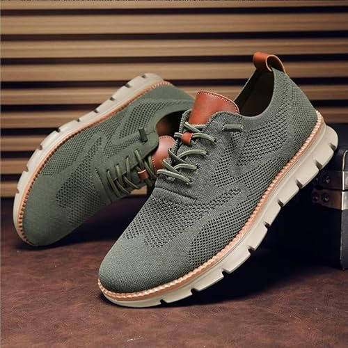 Orthopedische Herenschoen Lichtgewicht Gebreid Ademend Zwart Beige Blauw Zakelijk Casual Wandelcomfort