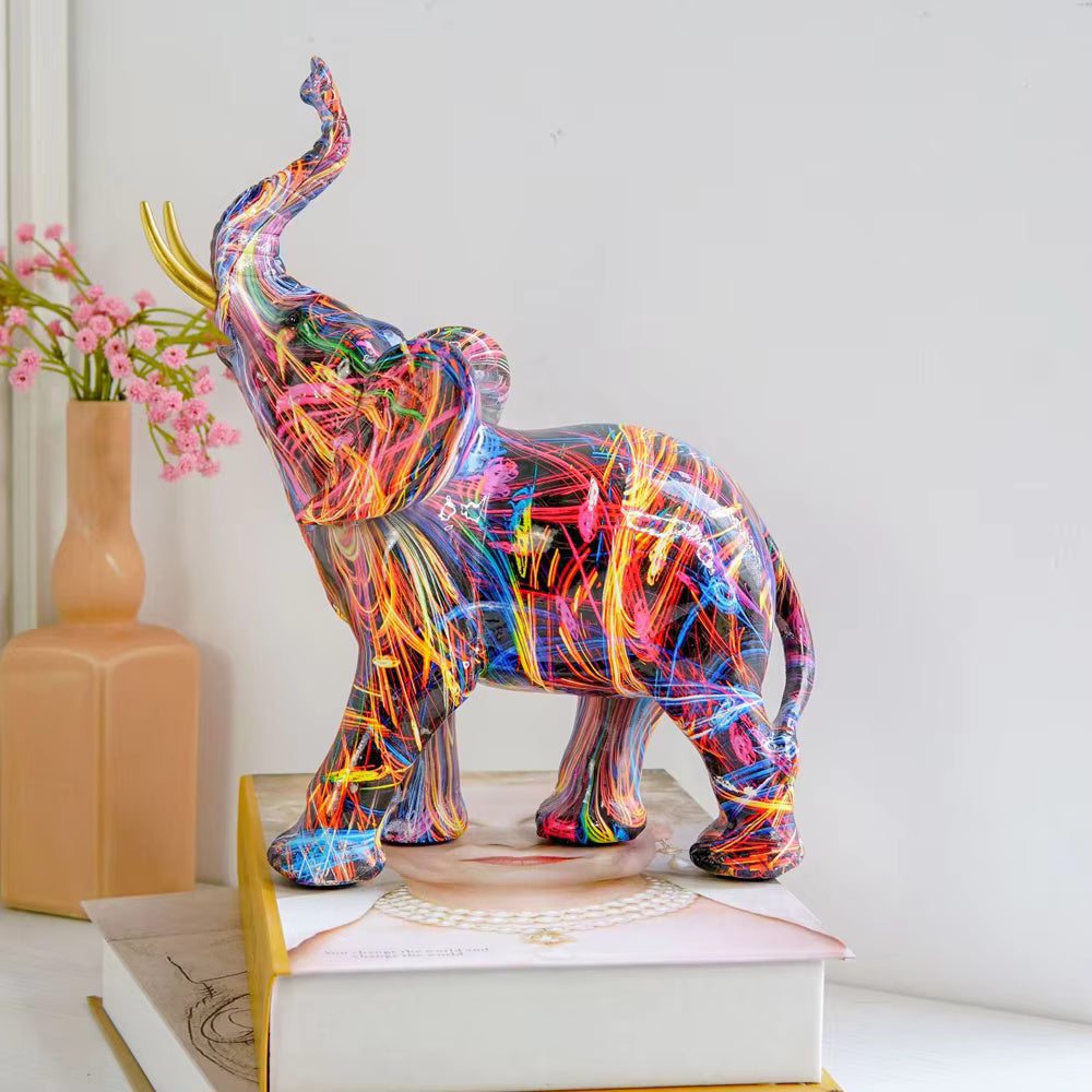 Moderne Olifant Sculptuur met Graffiti Design | Interieur Decoratie -