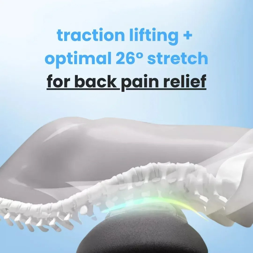 Rugmassageapparaat met Warmte en Vibratie voor Onderrug Lumbale Therapie Thuis Ischias Ontspanning Pijnverlichting
