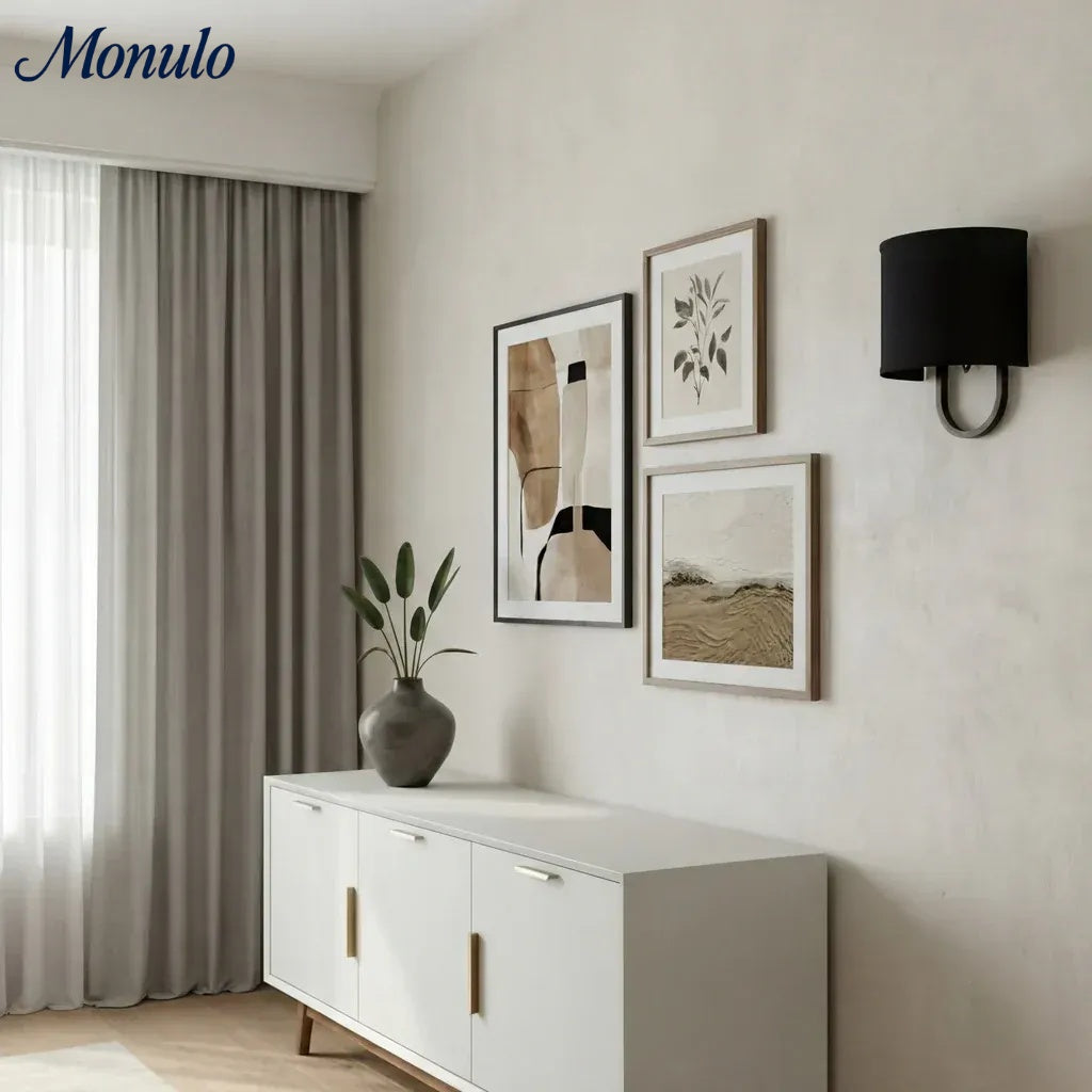 Wandlamp Stoffen Kap - Moderne Slaapkamer Wandverlichting voor Sfeervolle Ambiance