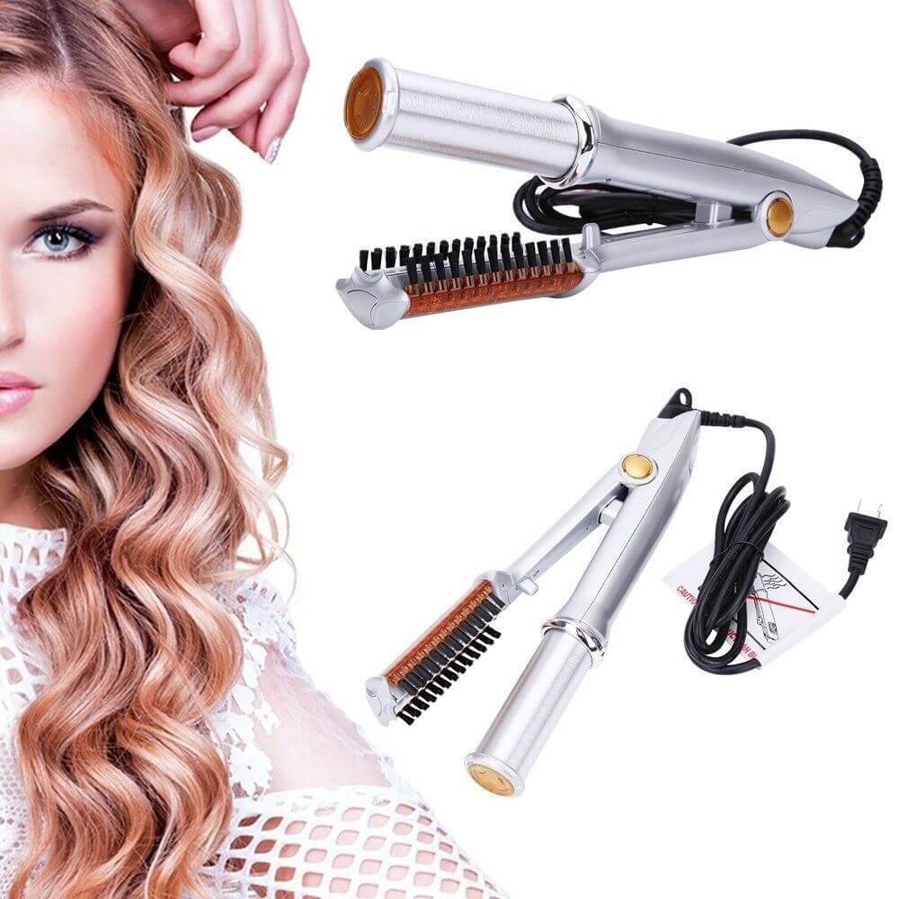 2-in-1 Haarstyler met Roterende Cilinder - Stijltang en Krultang voor Thuis