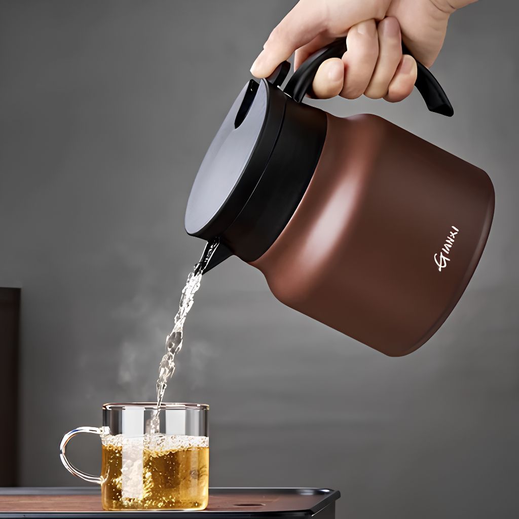 Thermoskan met Theezeef 800ml Dubbelwandig Rvs Keramiek Warmhoudkan Theekan Koffiekan Theepot Isoleerkan