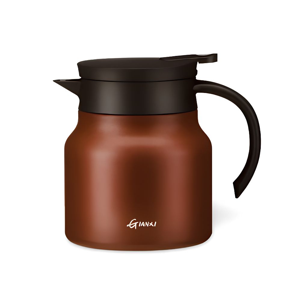 Thermoskan met Theezeef 800ml Dubbelwandig Rvs Keramiek Warmhoudkan Theekan Koffiekan Theepot Isoleerkan