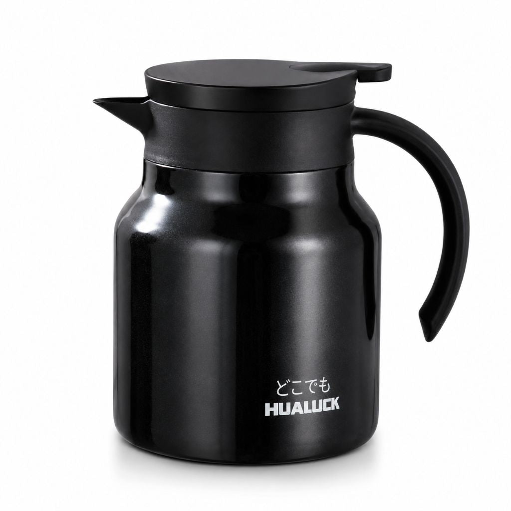 Thermoskan met Theezeef 800ml Dubbelwandig Rvs Keramiek Warmhoudkan Theekan Koffiekan Theepot Isoleerkan