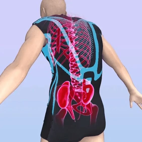 Compressievest voor Mannen met Houdingscorrectie Tourmalijn Technologie Rugondersteuning Sportkleding