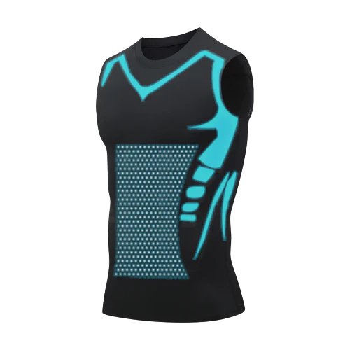 Compressievest voor Mannen met Houdingscorrectie Tourmalijn Technologie Rugondersteuning Sportkleding