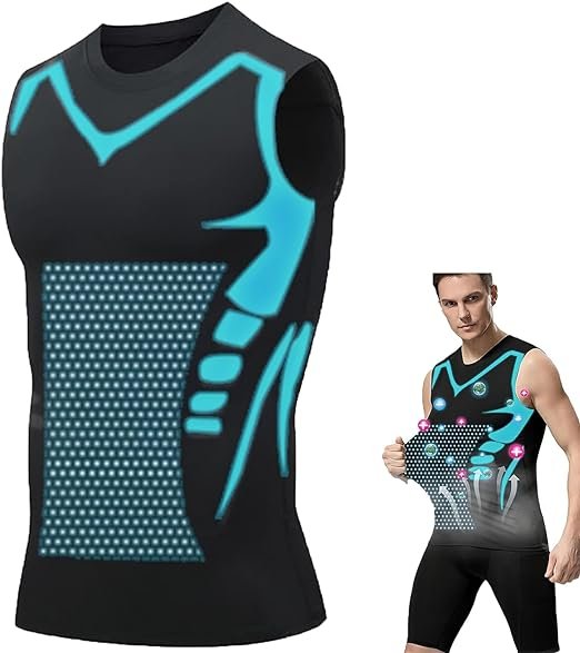 Compressievest voor Mannen met Houdingscorrectie Tourmalijn Technologie Rugondersteuning Sportkleding