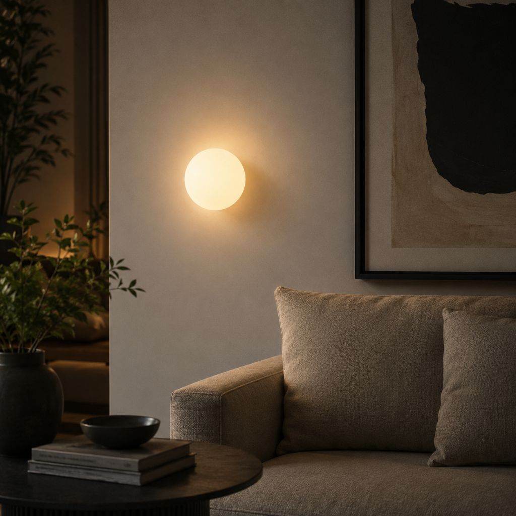 Wandlamp Bol Matglas G9 LED Wit 12-18cm Zwevend Design Moderne Verlichting voor Hal Badkamer Slaapkamer Woonkamer